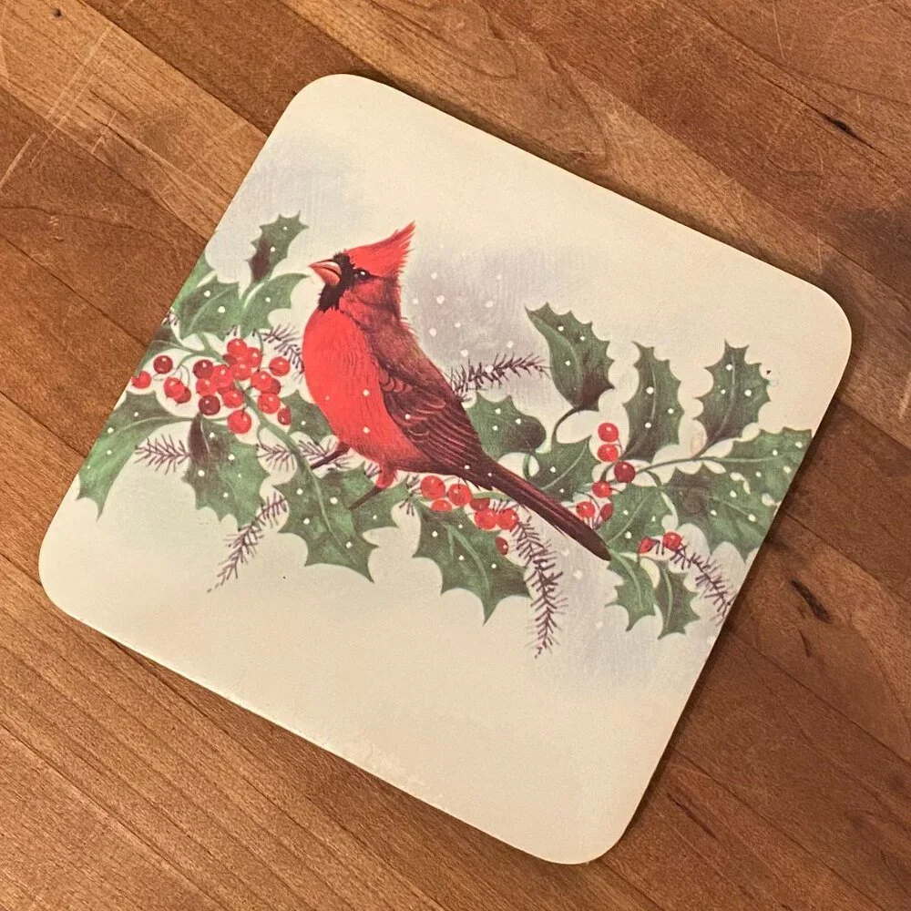 Vintage Cardinal Coasters Set of 6